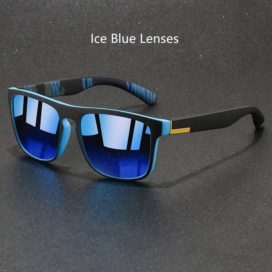 Fashion Vintage Square Sports Sunglasses Men Women Fishing Driving For Man Brand Designer Sun Glasses Anti-Glare UV400 Eyewear