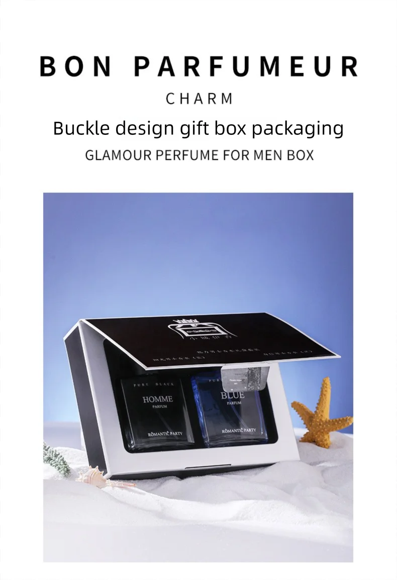 Man Perfumes Classic Pure BLUE Black EAU DE PARFUM Pheromone Perfume Azure Fragrance Body Spray for Men Gentlemen Attract Women