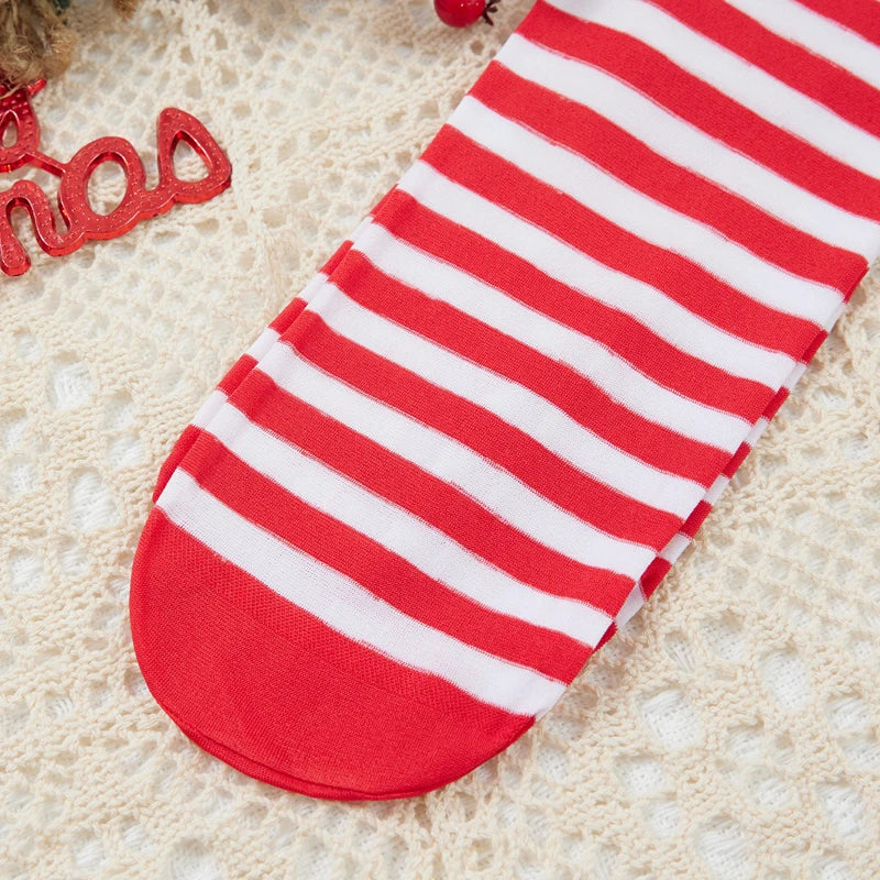 Children Girl Pantyhose Kids Striped Pattern High Waist Cosplay Leggings Pants Cosplay Halloween Christmas Stockings