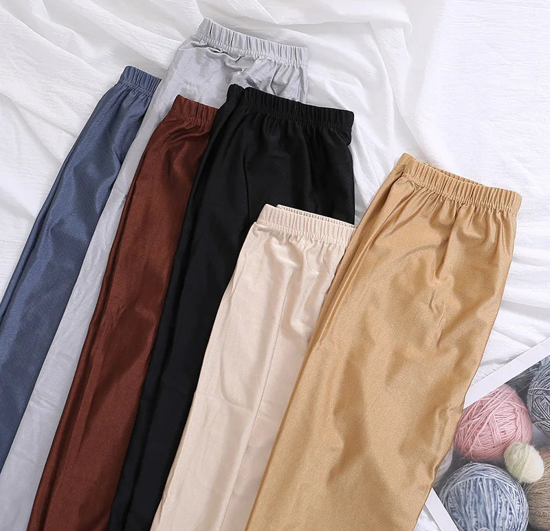 High Elastic Skinny Leggings Pencil Pants Slim Plus Size Trousers Shiny Yoga Pant For Female Sexy Skin Friendly Tight Legging