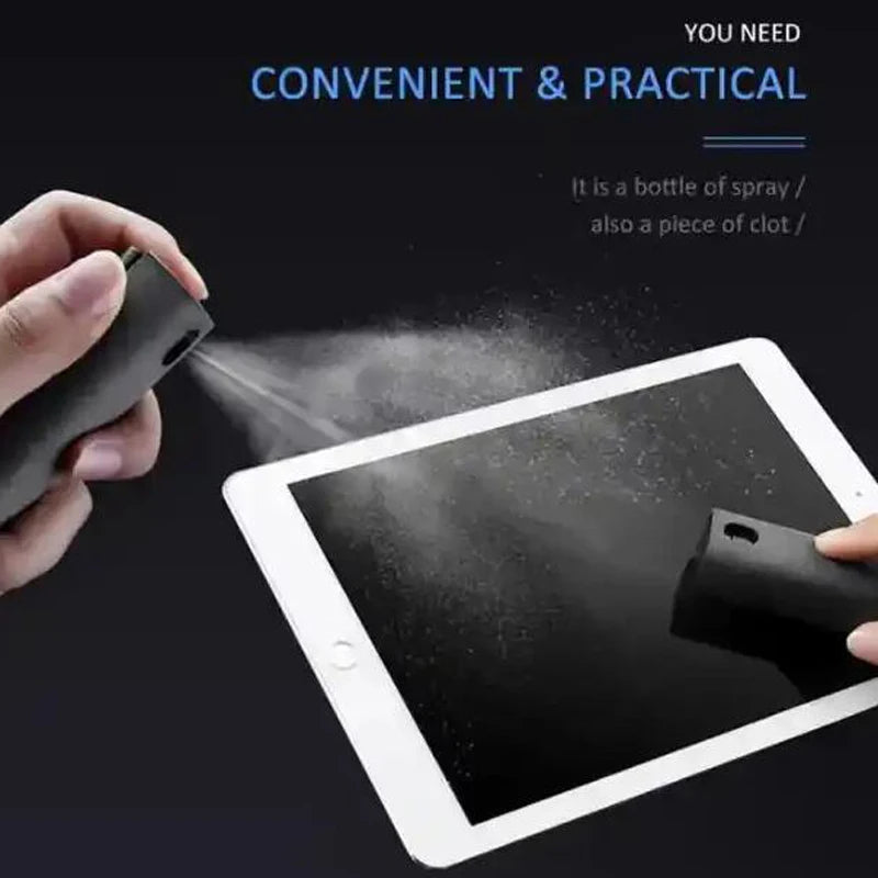 2 In 1 Phone Screen Cleaner Spray Portable Tablet Phone Touch Screen Cleaner Microfiber Cloth Set Glass Mini Cleaning Artifact