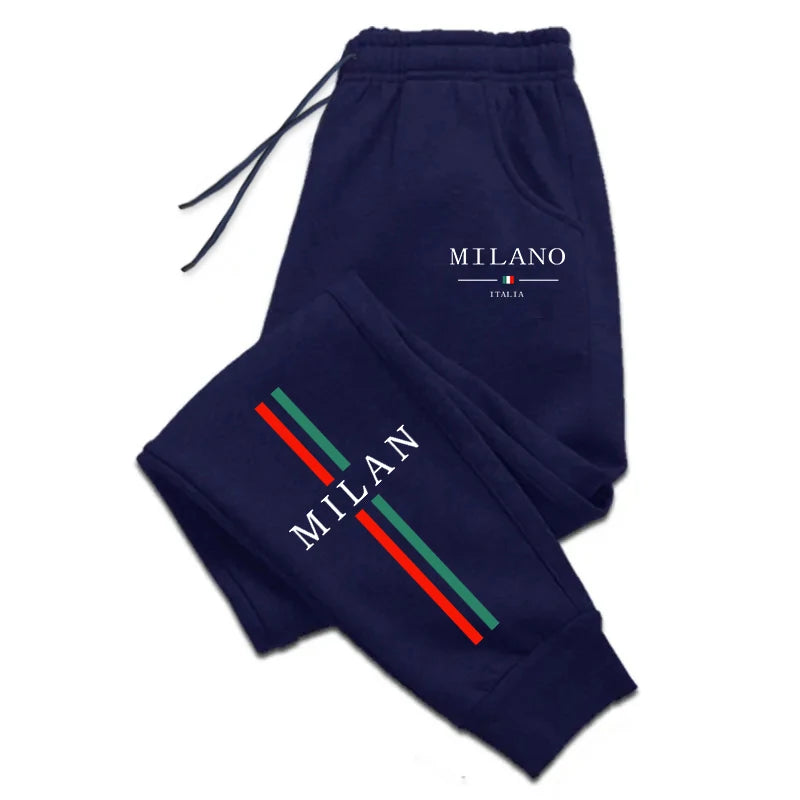 2025 Hot Sale Milan City Printed Jogger Pants High Quality Men's Autumn Winter Casual Sports Sweatpants Outdoor Running Wear