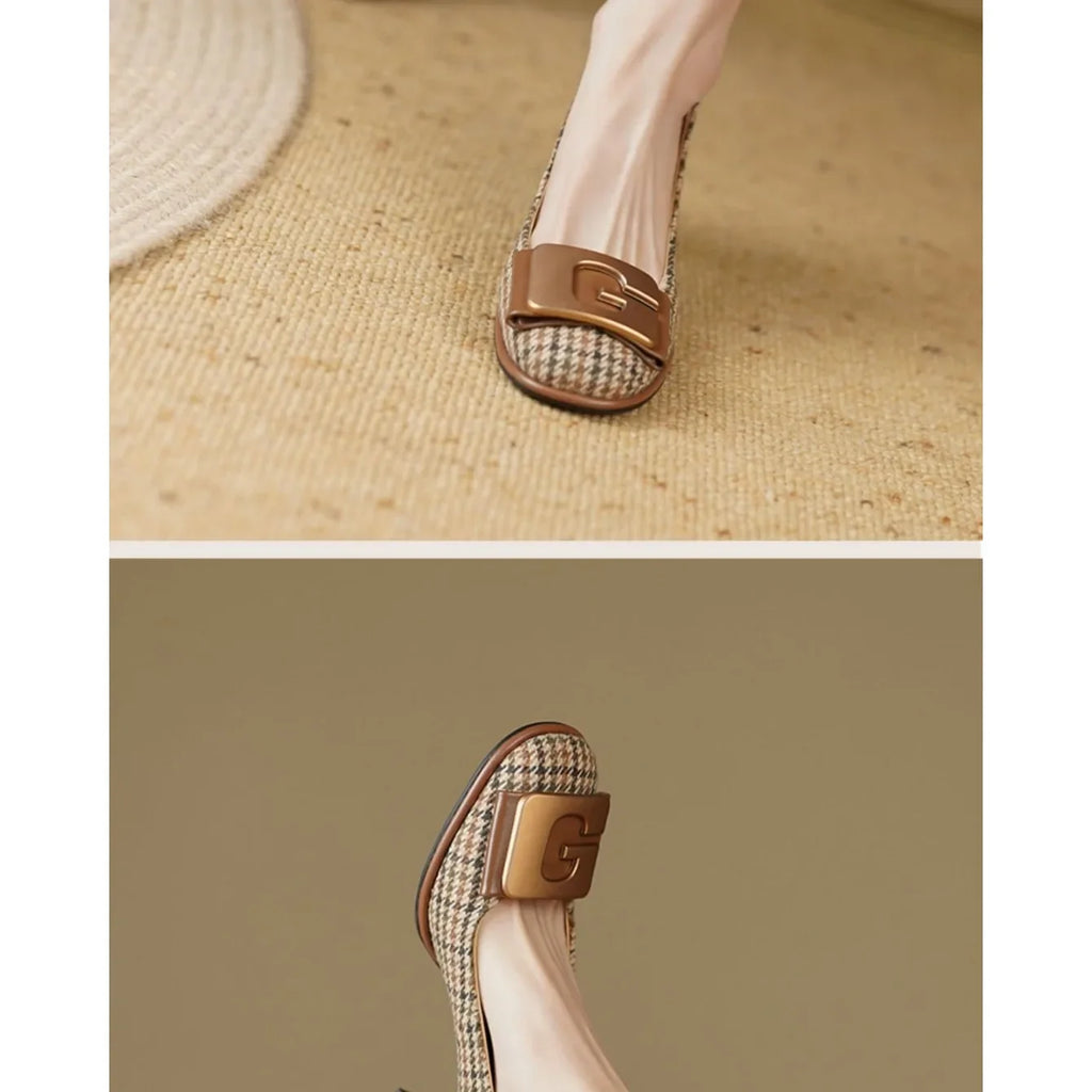 High Heels Women Shoes Summer Elegant Dress Shoes Designer Women Pumps Chunky Shallow Luxury Brand Party Woman Mary Jane Shoes