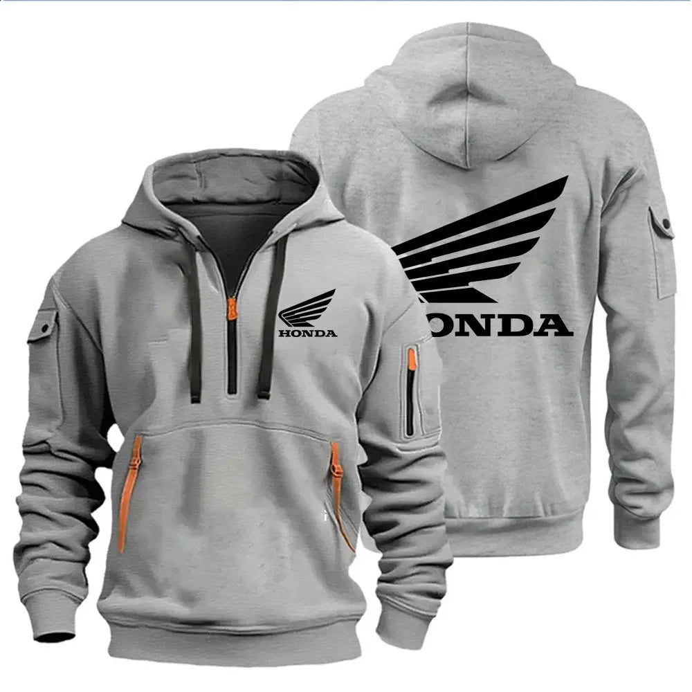 Men's Hoodies Motorcycle Jackets Honda Wings Logo Printed Sweatshirt Pullover Trendy Motorcycle Jackets for Autumn and Winter