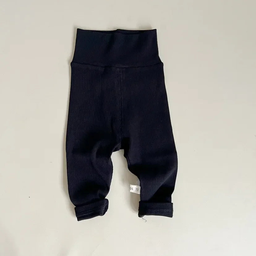 4991 Baby Pants 2024 Winter Spring Ins High Waist Belly Pants Infant Cotton Leggings Plus Velvet 2 Style Thick Pants