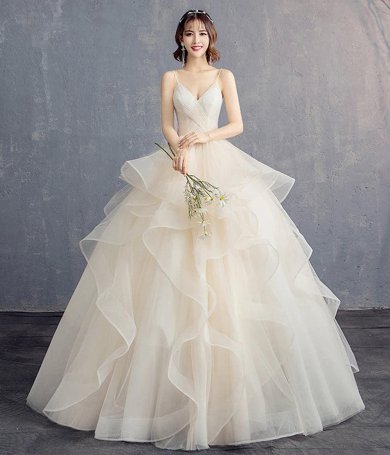 Customized Wedding Dresses New Wedding Gown for Bride Plus Size Wedding Dress Vestido Da Noiva Lace Up