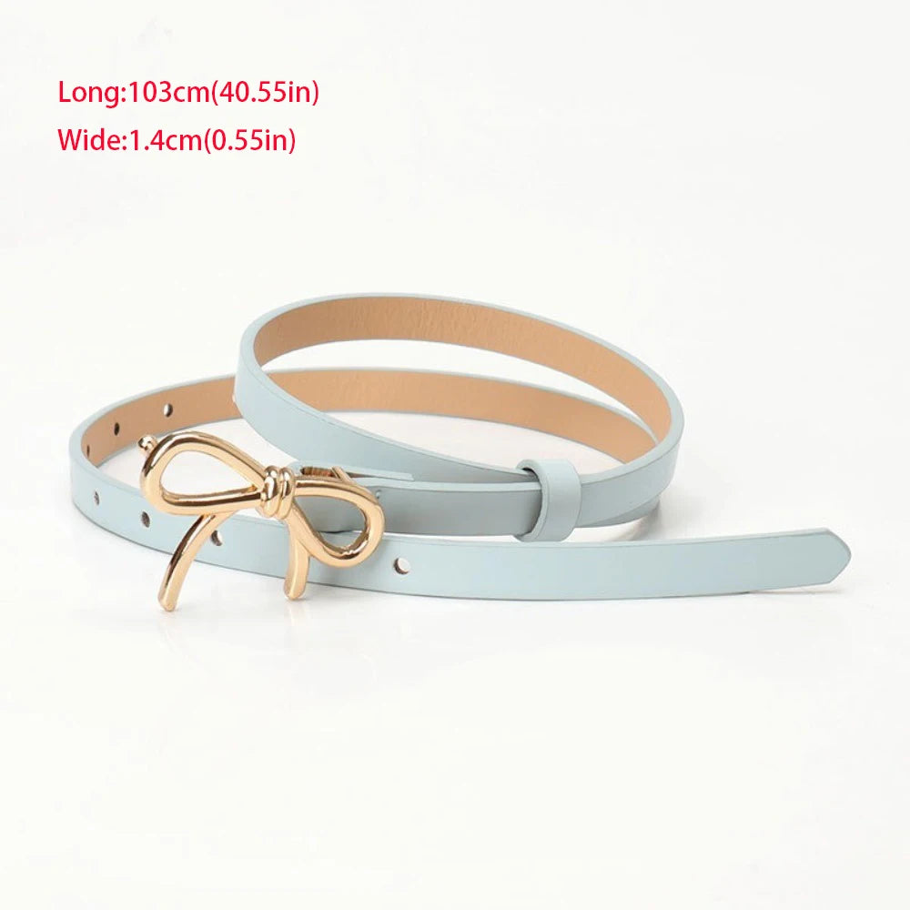 Waist Decoration Versatile Leather Belt Casual Simple Thin Waist Strap Luxury Design Slide Buckle Belt For Women