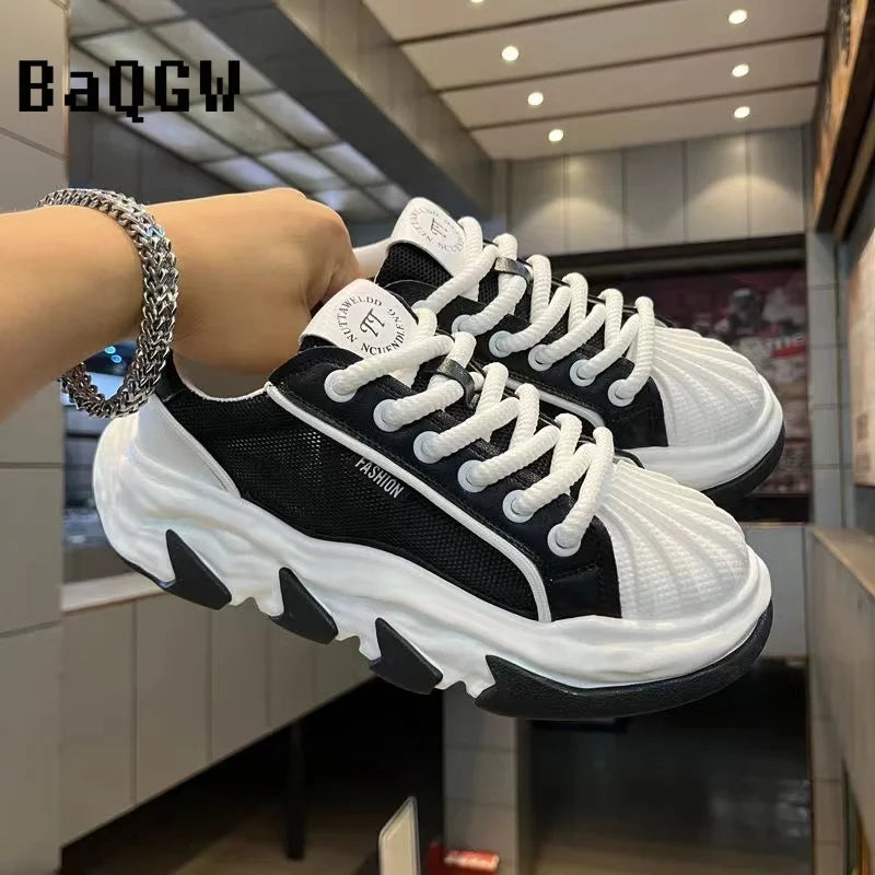 Designer Chunky Sneaker for Men Sneakers Breathable Running Shoes Fashion Casual Mesh Height Increased Platform Sport Shoes