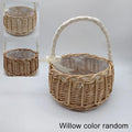 Wedding Flower Basket Bridesmaid Flower Girl Basket Vintage Hand-woven Wedding Props