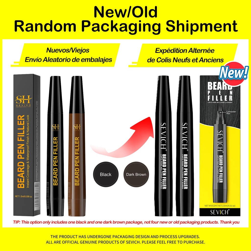 Waterproof Beard Pen Filler Men Moustache Coloring Pen Beard Coloring Filling Enhancer Black Fiber Hair Beard Stuffing Pen Tool