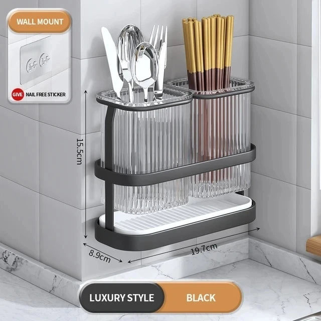 Kitchen Cutlery Holder Chopstick Storage Rack Cutlery Sink Chopsticks Holder Kitchen Spoon Fork Drain Rack Cutlery Organizer