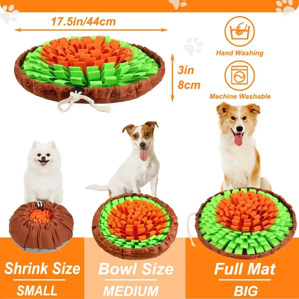 Pet Snuffle Mat for Dogs, Interactive Feed Game for Boredom, Encourages Natural Foraging Skills for Cats Dogs Bowl Travel Use