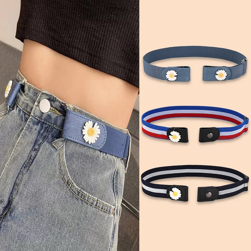 Belts for women Buckle-Free Waist Jeans Pants No Buckle Stretch Elastic Waist Women Belt Invisible Belt DropShipping