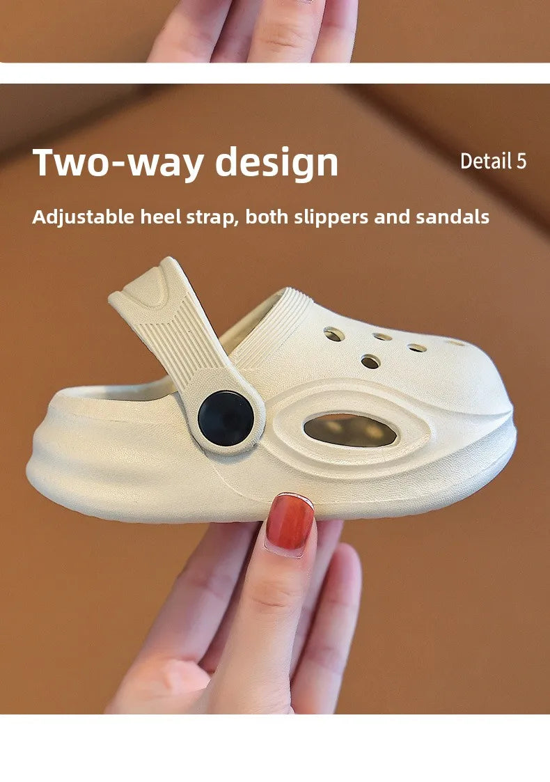 2026 Kids Sandals Hole Children's Shoes Slippers Soft Anti-Skid Simple DIY Design Hole Baby Shoes Sandy Beach For Boys Girls