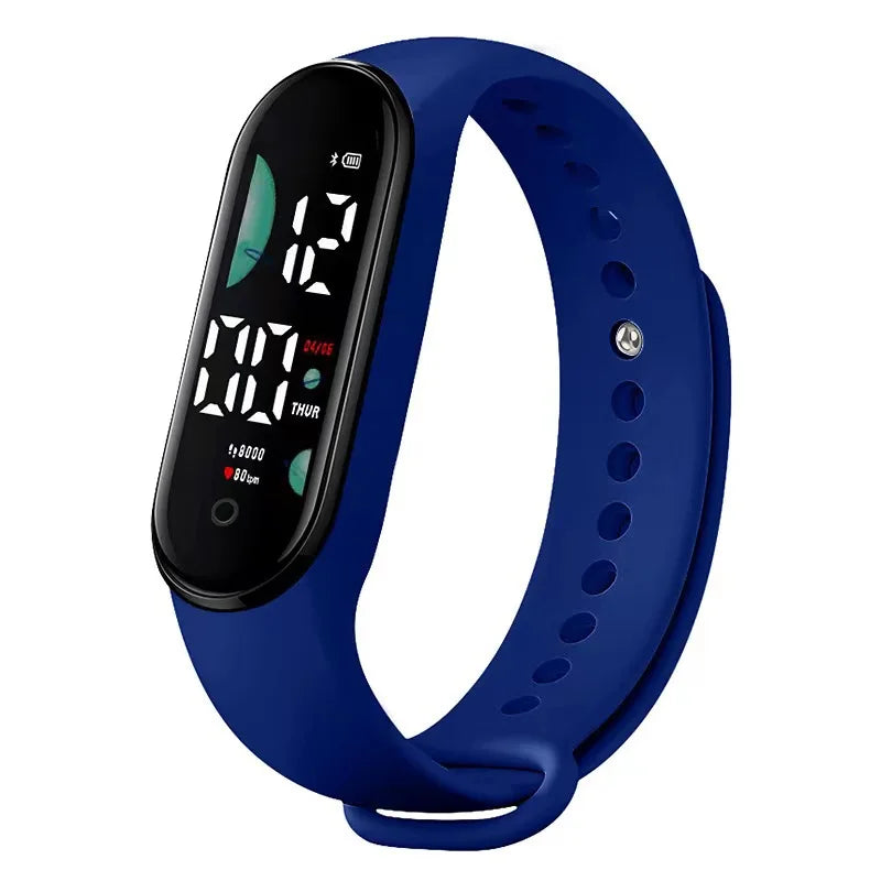 Fashion Sports Watch Electronic LED Digital Wristwatch for Women Casual Simple Silicone Touch Waterproof Bracelet Clock