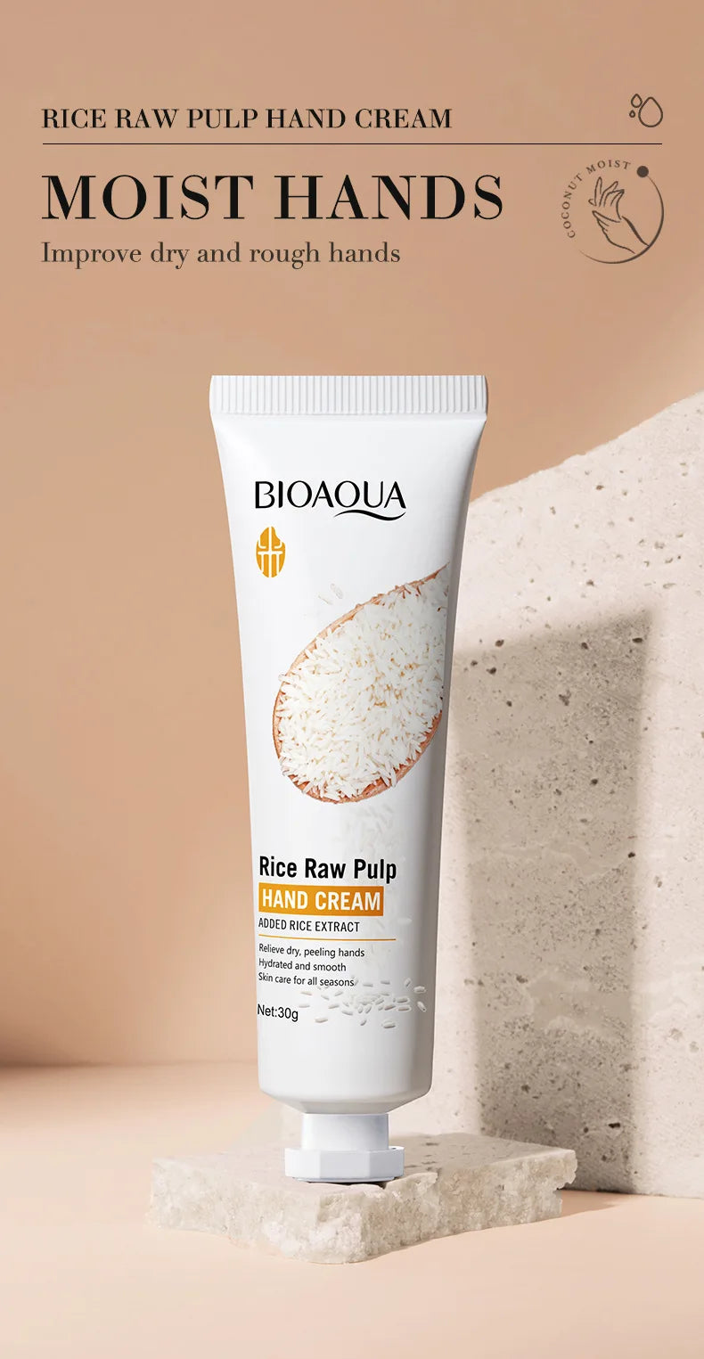 BIOAQUA White Rice Hand Cream Whitening Moisturizing Nourishing Anti-aging Handcream Hands Skin Care Products
