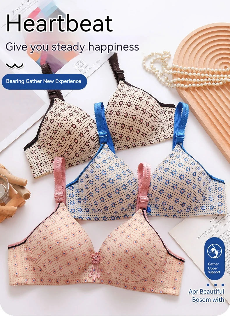 Comfortable & Stylish Nursing Bras for Pregnant Nursing Mothers New sexy printed Thin Bra Comfortable Wire-free Nursing Bra