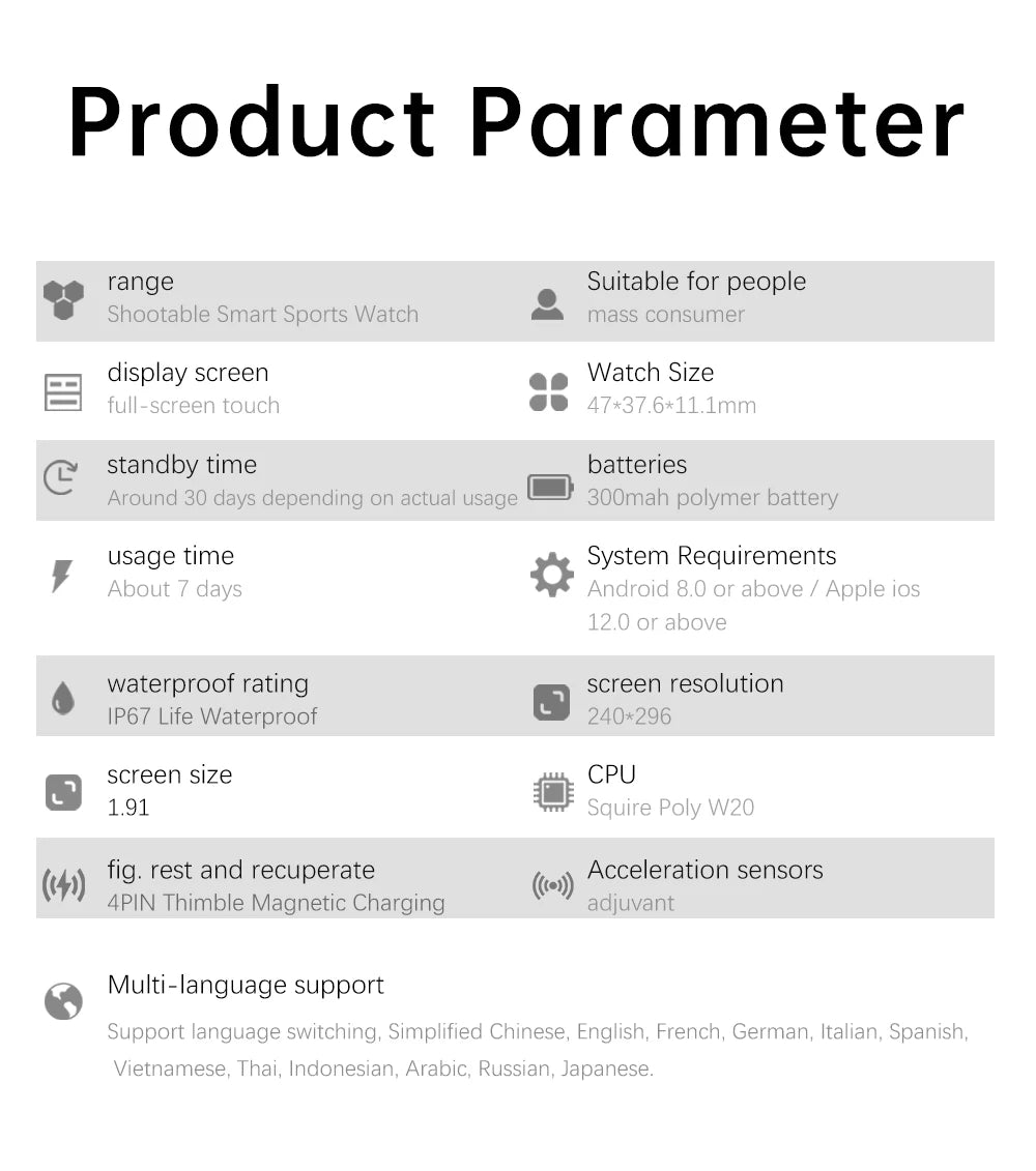 2025 New Smart Watch Men Women Camera Take Photos Record Video Health Monitor Sports Fitness Waterproof BT Call Smartwatch