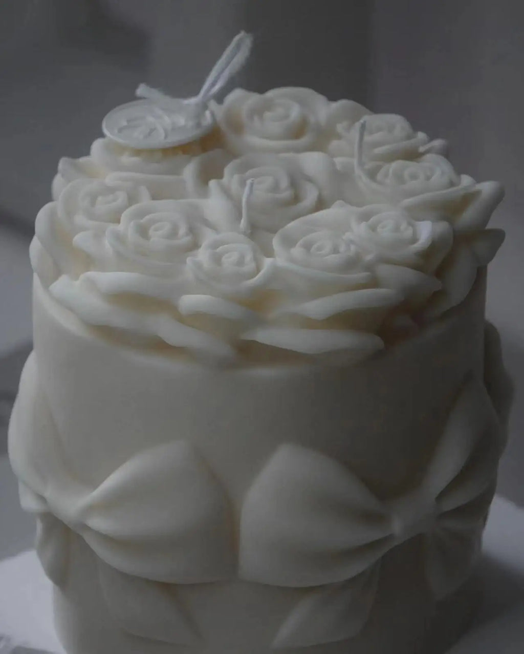 DIY Bowknot Rose Flower Candle Mold Cylinder Rose Floral Pillar Silicone Mold Wedding Decor Valentine's Day Gift Christmas decor