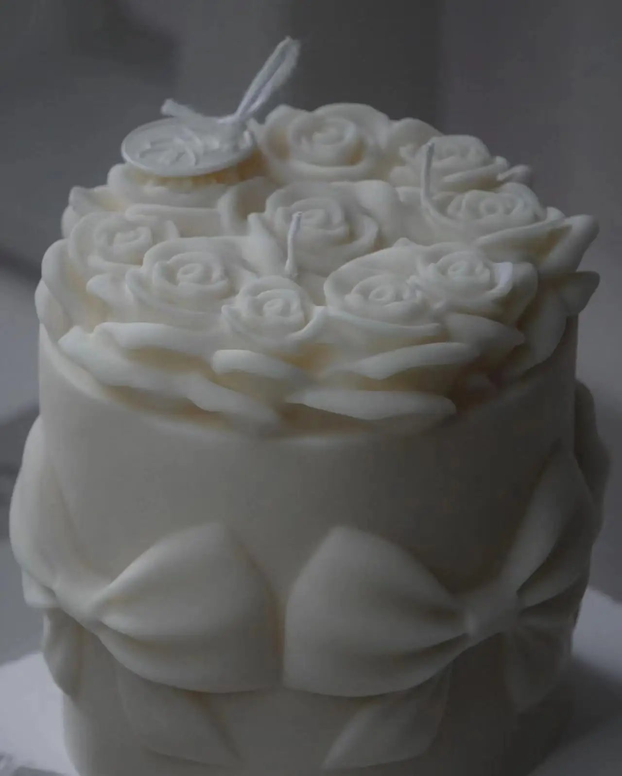 DIY Bowknot Rose Flower Candle Mold Cylinder Rose Floral Pillar Silicone Mold Wedding Decor Valentine's Day Gift Christmas decor