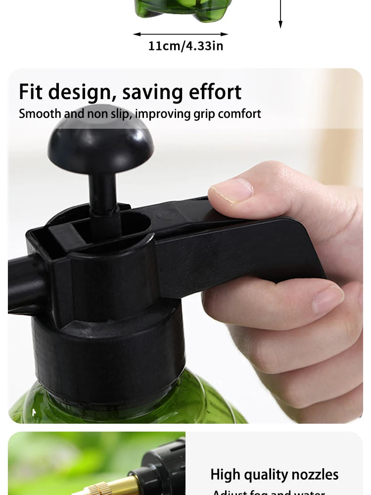 1pc Premium Plastic Pressure Spray Bottle - Powerful Air Pressure Technology, Adjustable Nozzle, High-Pressure Mist Sprayer for