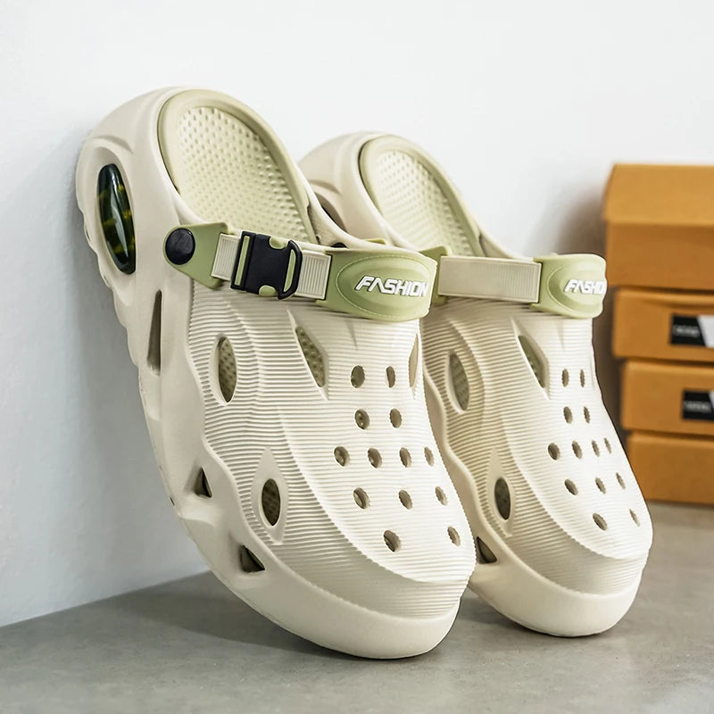 Men's New Summer Sports Sandals for Beach Wear, Non-Slip, Wear-Resistant, Closed-Toe Shoes, Sandals and Slippers