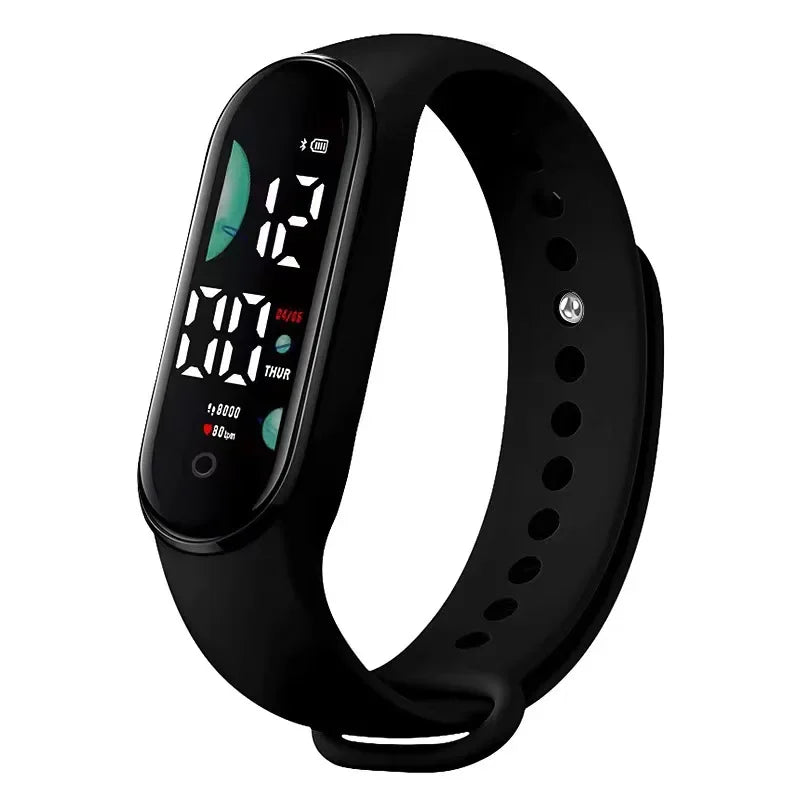 Fashion Sports Watch Electronic LED Digital Wristwatch for Women Casual Simple Silicone Touch Waterproof Bracelet Clock