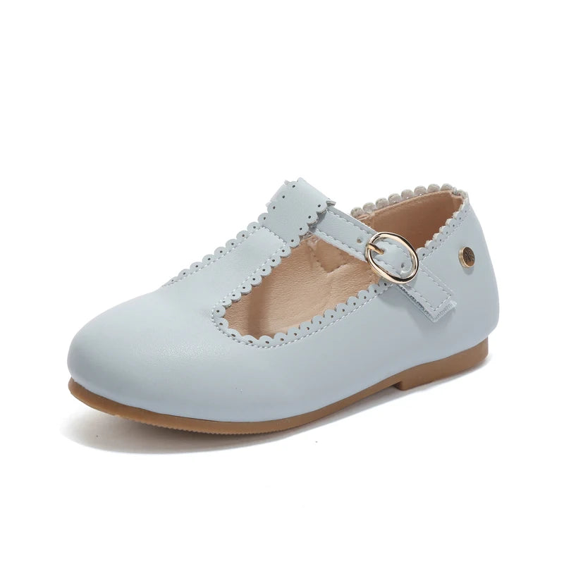 AS New Kids Shoes Children Beige Shoes Baby Boys Leather Shoes Toddler Princess Flats Girls Oxford Fashion Platform Mary Jane