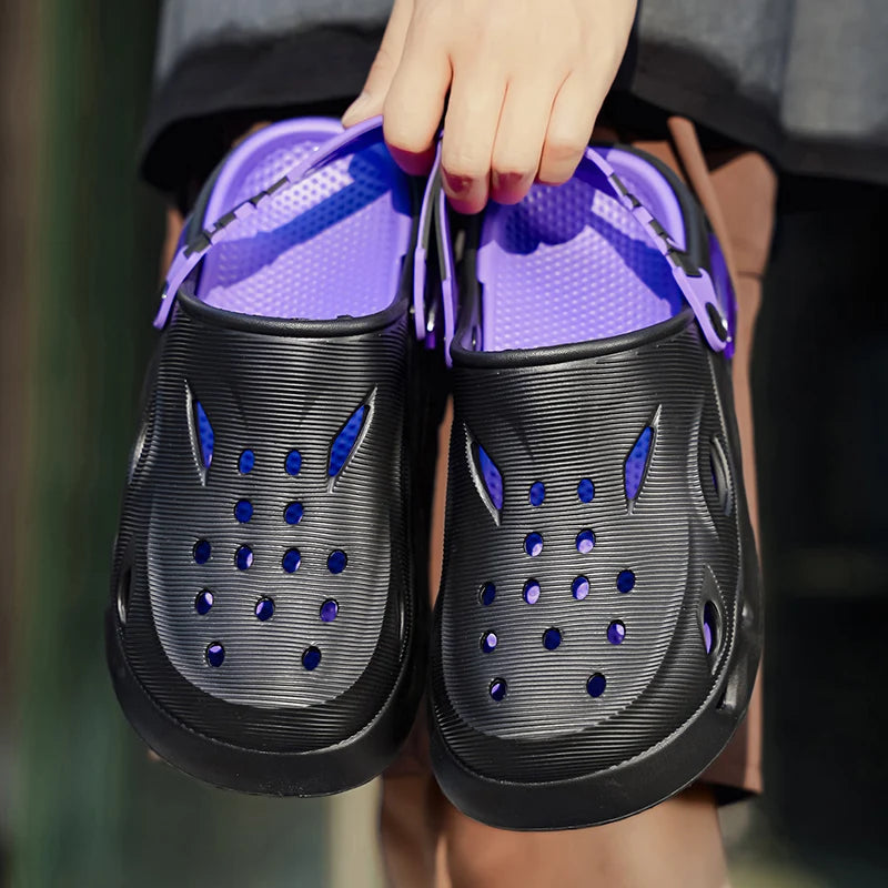 Men's New Summer Sports Sandals for Beach Wear, Non-Slip, Wear-Resistant, Closed-Toe Shoes, Sandals and Slippers