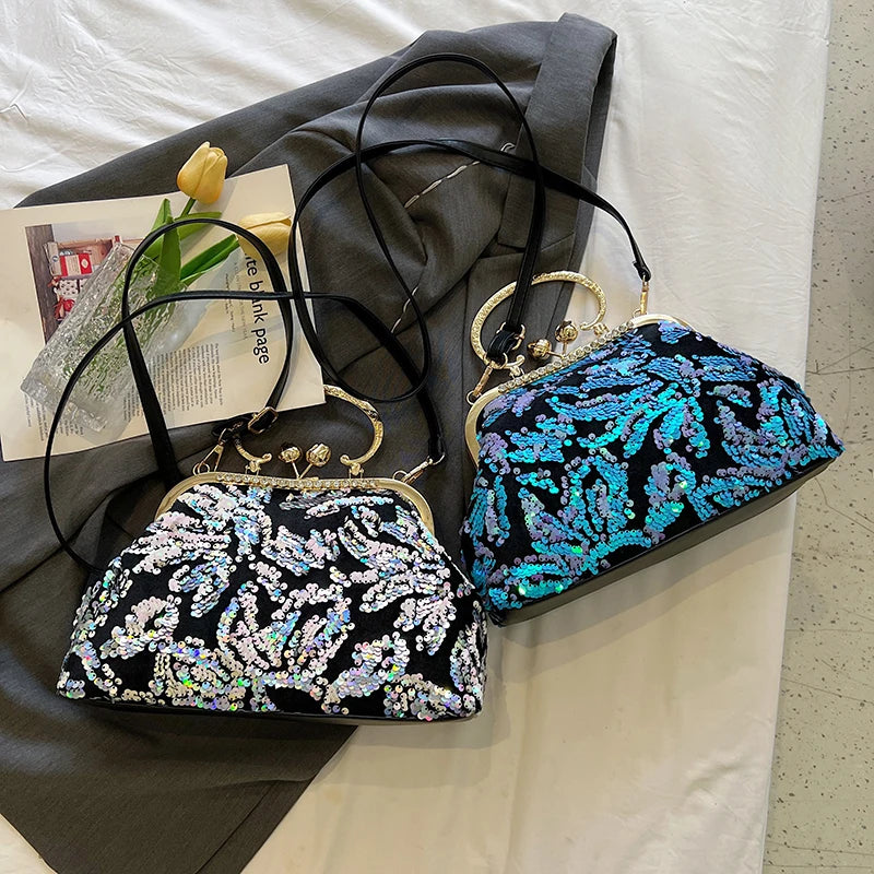 Fashion Paillette Evening Bag Women Glittering Clutch Purse Handbag Designer Luxury Wallets Party Female Shoulder Crossbody Bag