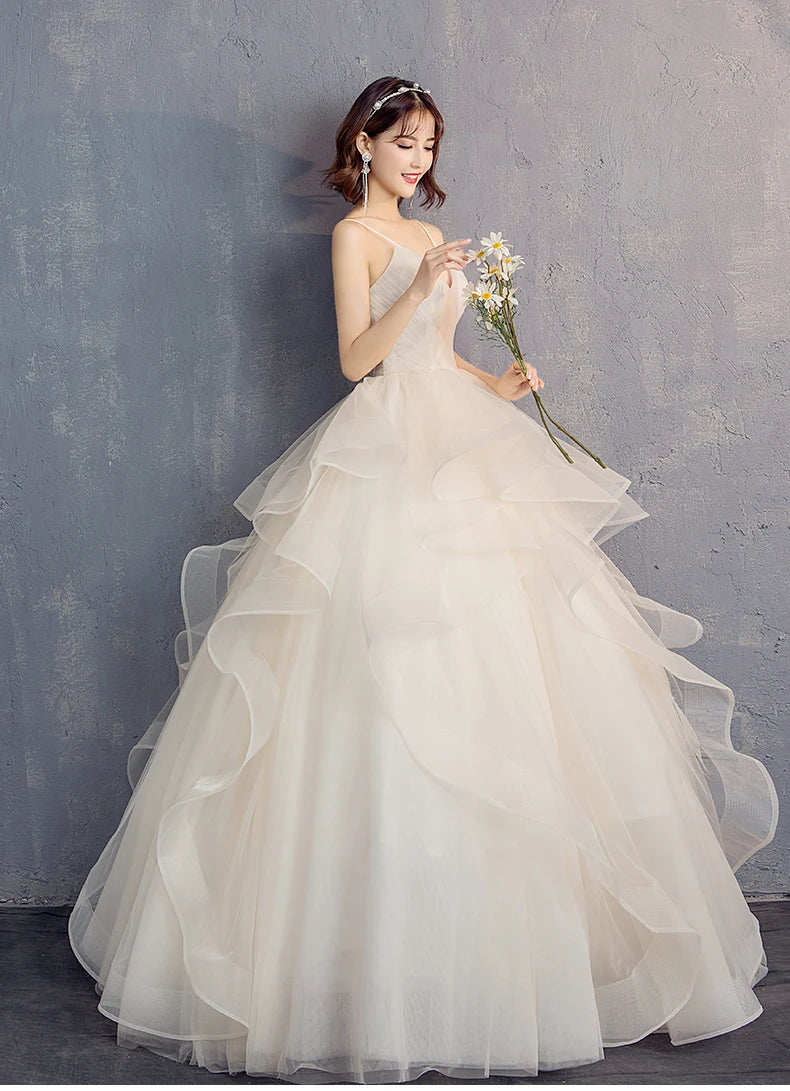 Customized Wedding Dresses New Wedding Gown for Bride Plus Size Wedding Dress Vestido Da Noiva Lace Up