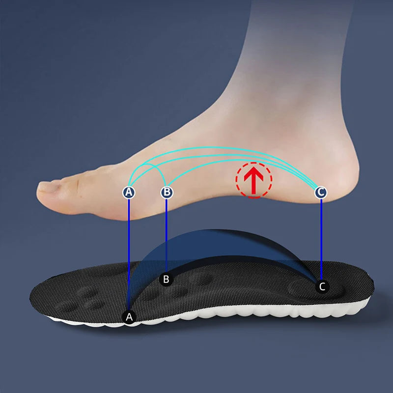 Elastic Sport Insoles – Breathable Arch Support Cushion Pads