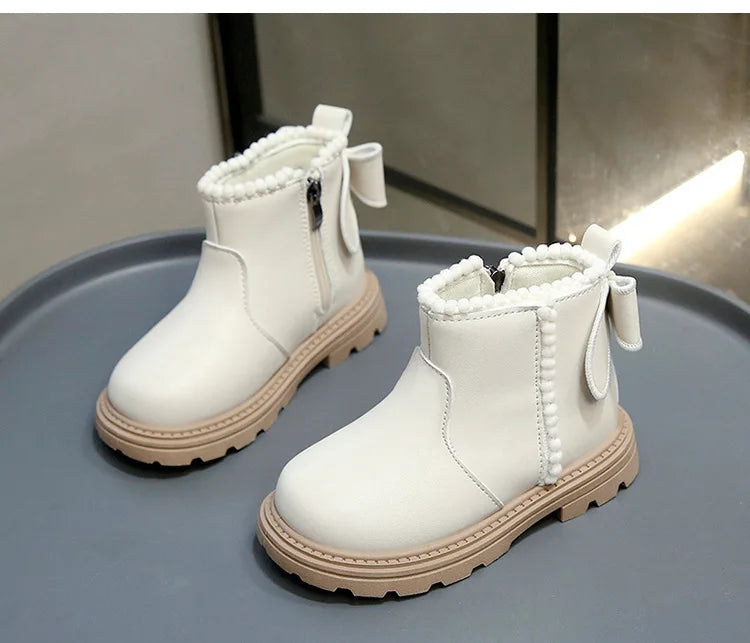 Autumn Winter Baby Kids Short Boots Super Warm Boys Girls Shoes Pu Leather Children Boots Fashion Toddler Boots Kids Snow Shoes