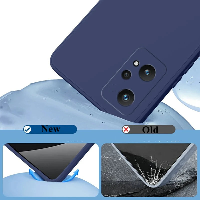 For Realme 9 Pro Plus Case Cover For Realme 9 Pro Plus Case Capa Shell Funda Soft Original Liquid Silicone Phone Bumper