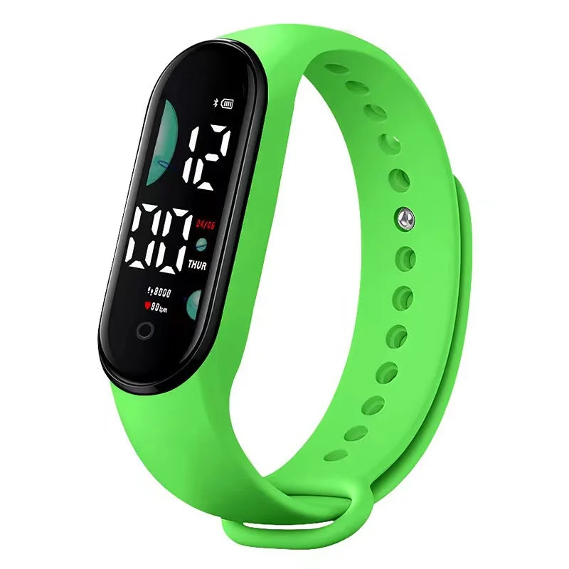 Fashion Sports Watch Electronic LED Digital Wristwatch for Women Casual Simple Silicone Touch Waterproof Bracelet Clock