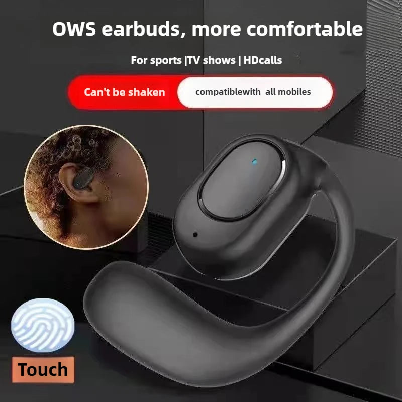 New Ear-hook Single Ear Buds Noise Cancelling Earphones for Running Comfortable Wireless Bluetooth Headset Dropshipping 2025