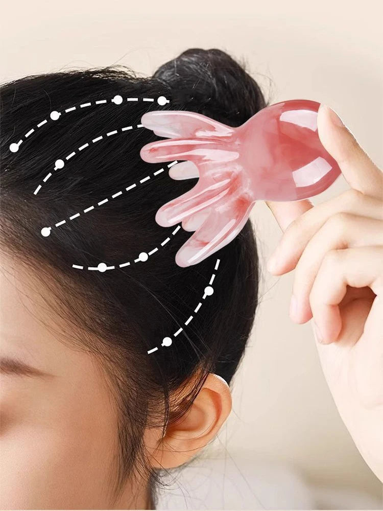 Octopus Massage Comb 8/14 Tooth Resin  Korean Hair Care Acupressure Stress Relief Anti-Hair Loss Portable Head Massager for Home