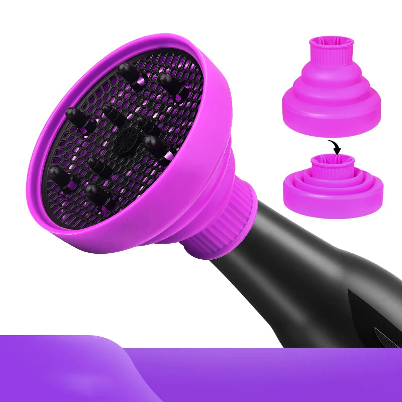 1piece Salon Silicone Hair Dryer Diffuser Cover Adjustable Temperature Resistant Dispersion Drying Hair Dryer Cover