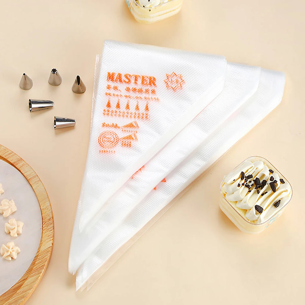 100 PCS Thick Disposable Pastry Bags DIY Cake Cream Decoration Piping Bag Icing Bag Baking Supplies Pastry Sleeves
