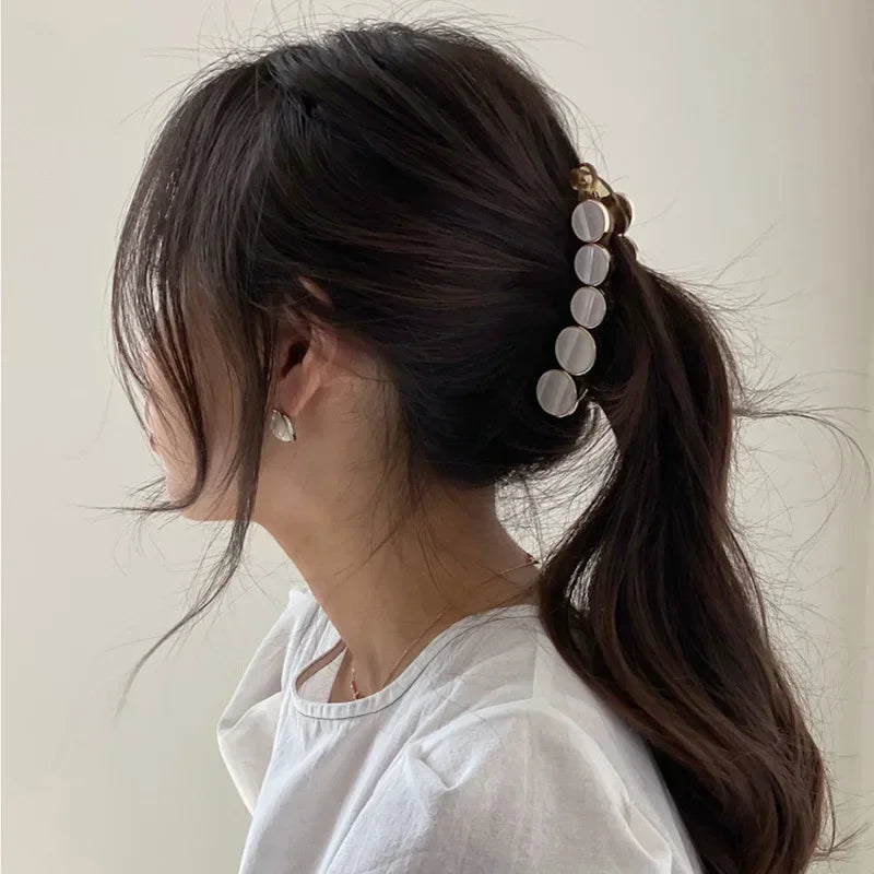 Hair Accessories Simple Banana Clip Elegant Women Acetate Leopard Ponytail Holder Hair Clip Casual Tortoiseshell Hairpin 머리핀