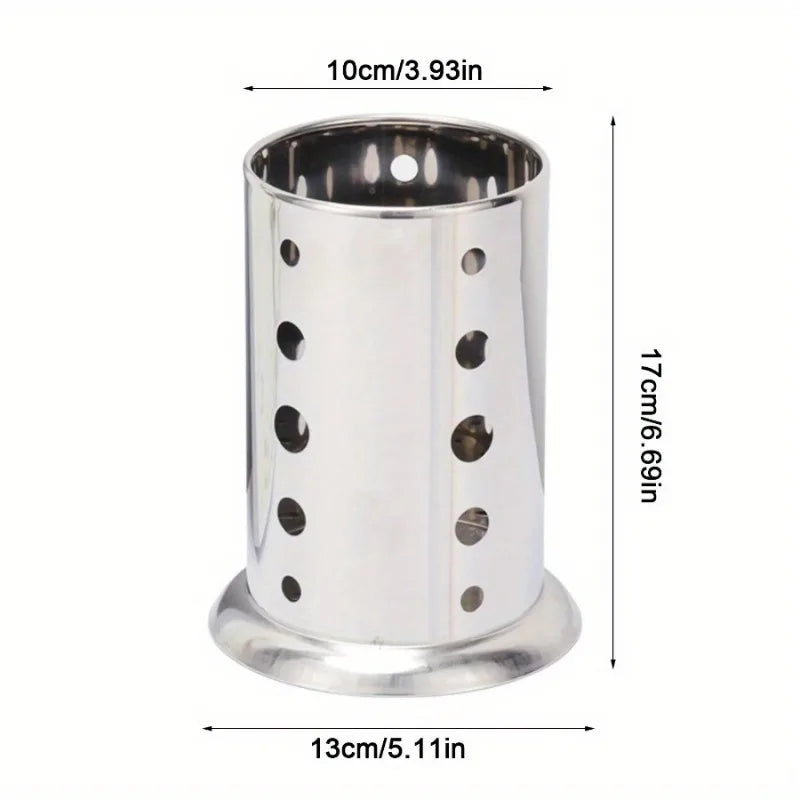 1PC Stainless Steel Chopstick Storage Rack Shelf Basket Knife Fork Spoon Tableware Organizer Kitchen Cutlery Drain Holder