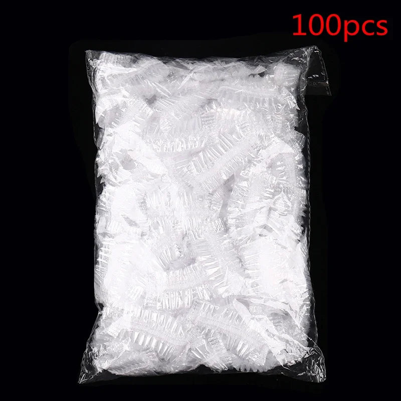 100Pcs Disposable Waterproof Ear Cover Transparent Bath Shower Hair Salon Earmuffs Coloring Protector Caps