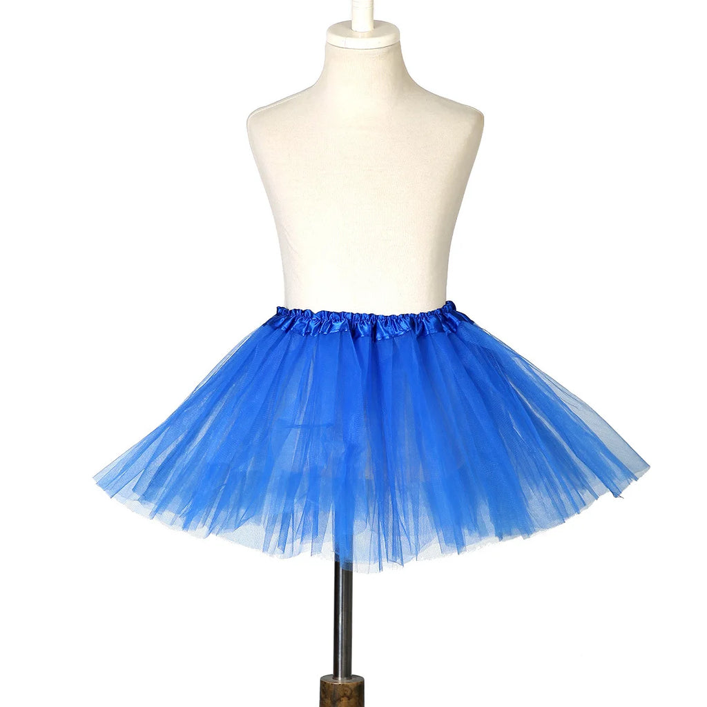 Girl Elastic Ballet Dancewear Tutus Mini Skirt For Birthday Party Dance 3 Layer Tulle Tutu Skirt for Kids Princess 2-8Y Girls