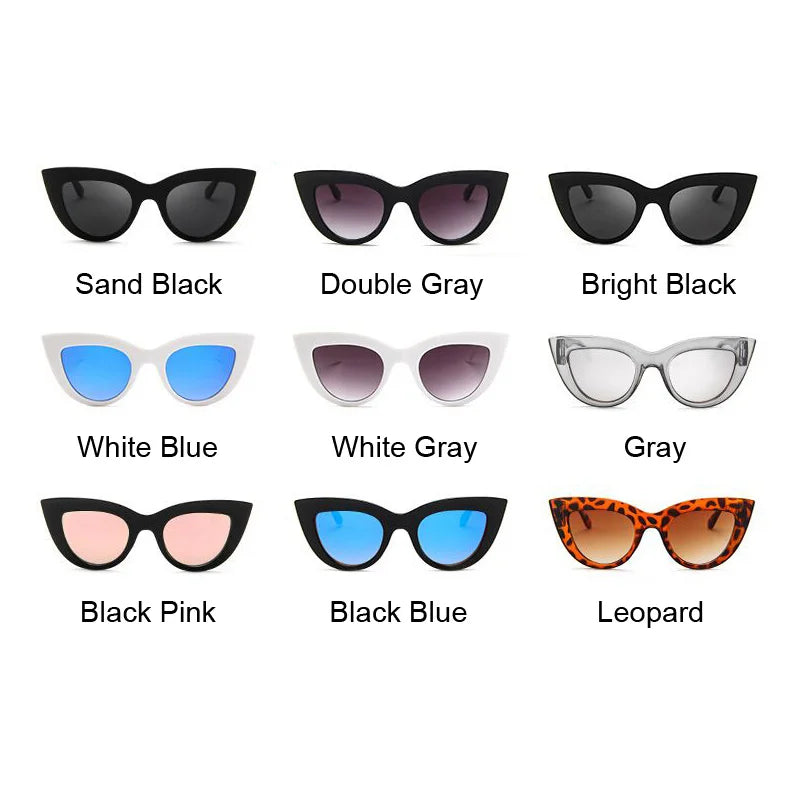 Vintage Cat Eye Sunglasses Woman Brand Designer Retro Sun Glasses Female Fashion Mirror Outdoor Shades Gradient Oculos De Sol