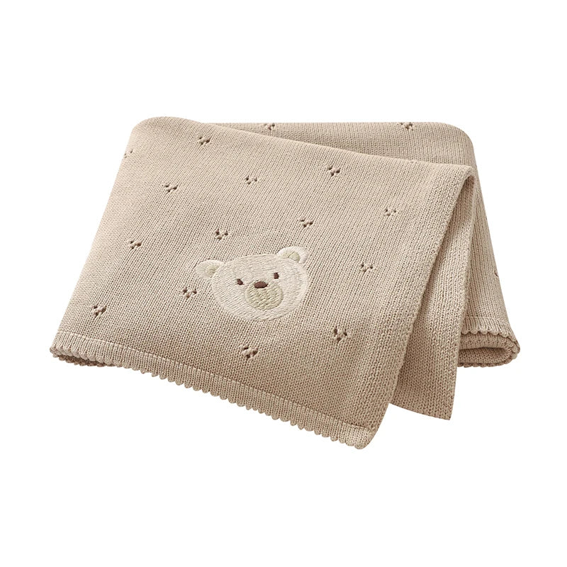 Baby Blanket Knit Newborn Infant Boys Girls Cotton Month Stroller Nursery Travel Swaddle Wrap 100*80cm Children Bedding Cellular