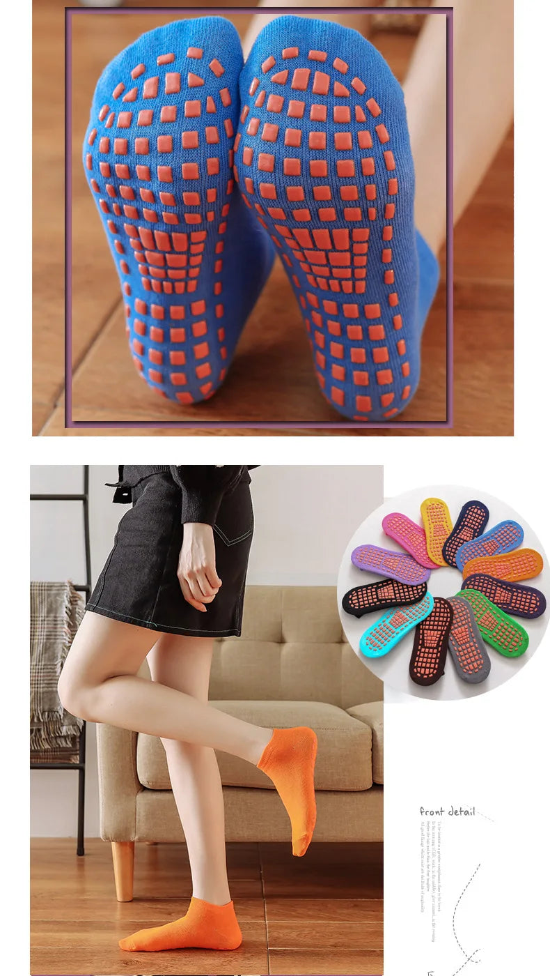 Kids Adults Anti-Slip Socks Parent-Child Trampoline Boy Girl Sock Cotton Elasticity Sports Boys Girls Outside Children's Socks