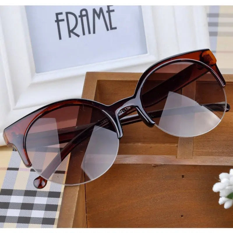 Cat Eye Women Sunglasses Oversized Sun Glasses Cat Eye Vintage Lens Mirror Female Eyewear Goggles for Women UV400 Gafas De Sol