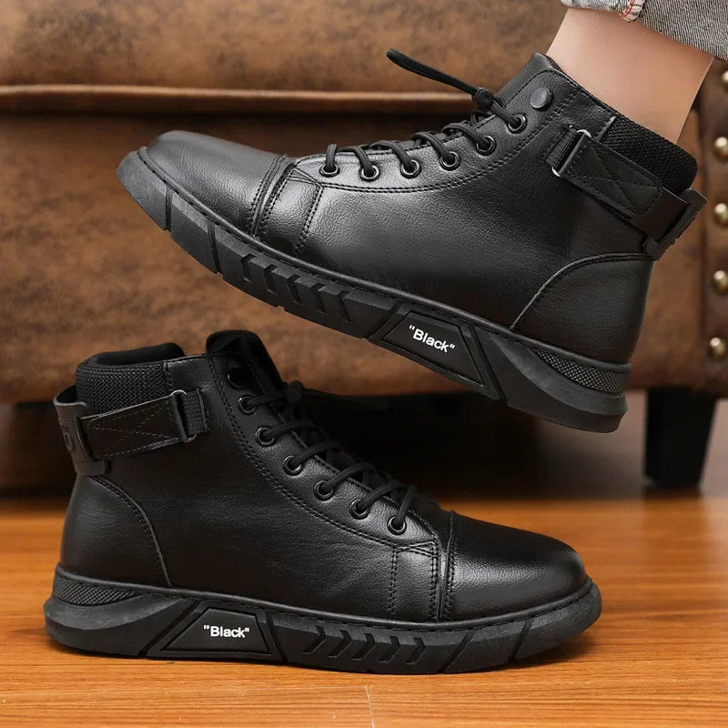 2025 Spring Large Size 39-48 Trendy Casual Boots for Men British Men's Fashion Sneakers High Top Men's Casual Boots Cowboy Boots