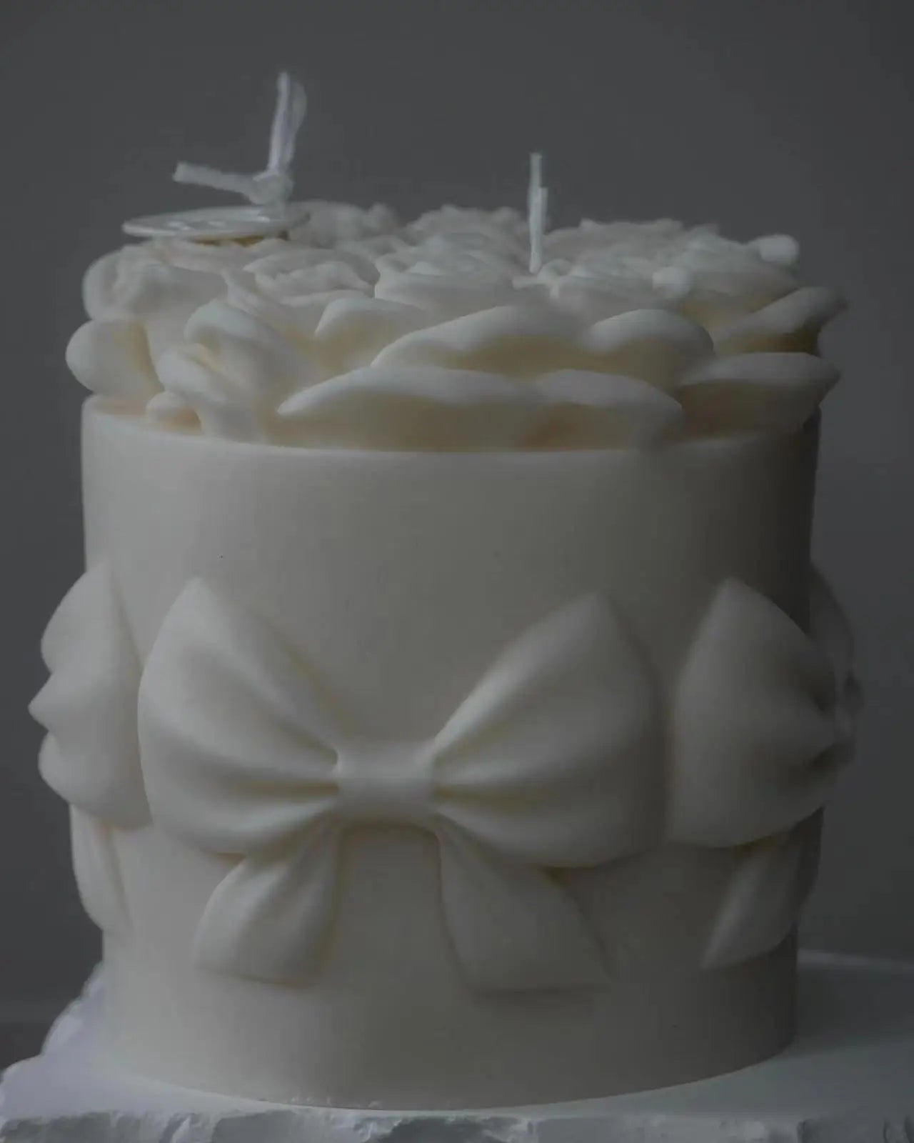 DIY Bowknot Rose Flower Candle Mold Cylinder Rose Floral Pillar Silicone Mold Wedding Decor Valentine's Day Gift Christmas decor