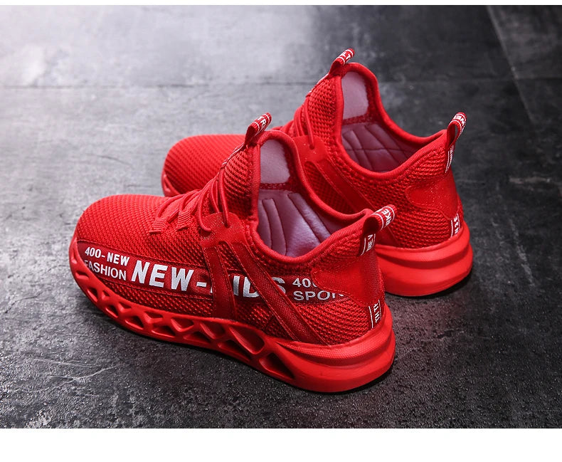 Kids Casual Low Top Lace Up Sneakers Boys Girls Breathable Lightweight Anti Slip Outdoor Walking Children Sports Running Tennis